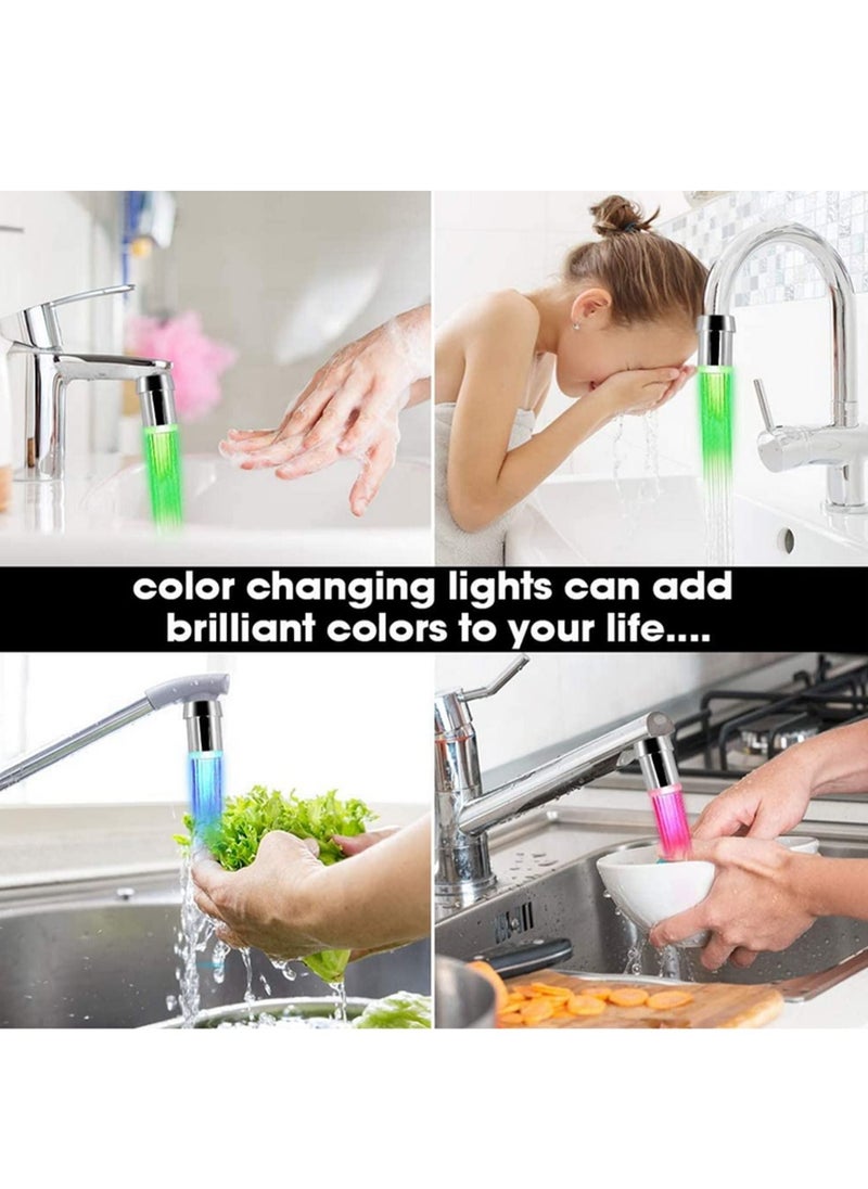 Generic - Led Faucet Lights 3 Color Changing Faucet Lights Glow Shower Stream Water Faucet Tap for Kitchen Bathro​om - Image 1