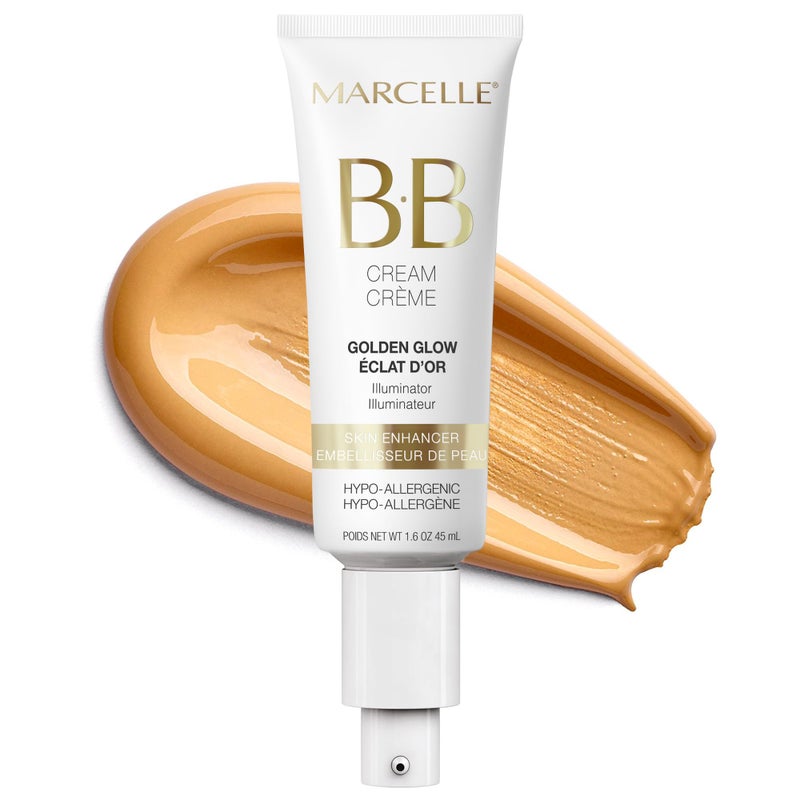 Marcelle BB Cream Golden Glow Universal Shade Tinted Moisturizer Skin Enhancer Illuminator Beauty Balm NonComedogenic ParabenFree OilFree Hypoallergenic CrueltyFree 15 fl oz