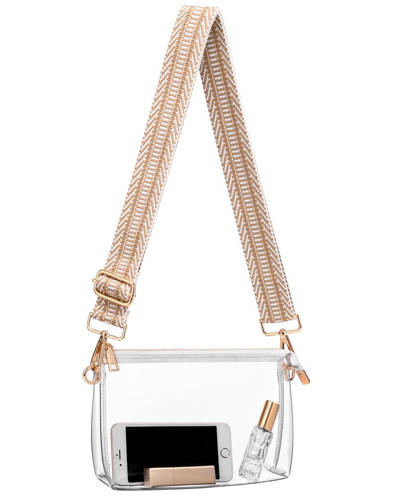 BS-VOG Clear Purse for Women - Stadium Approved Crossbody Bag, Small Stadium Bag for Concerts & Sports Events - Image 1