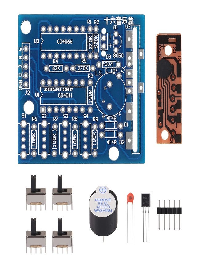 ACEIRMC DIY Electronic 16 Music Sound Box DIY Kit Module Practice Learning Kits for Arduino (Blue) - Image 4
