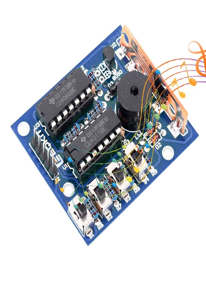 ACEIRMC DIY Electronic 16 Music Sound Box DIY Kit Module Practice Learning Kits for Arduino (Blue) - Image 2