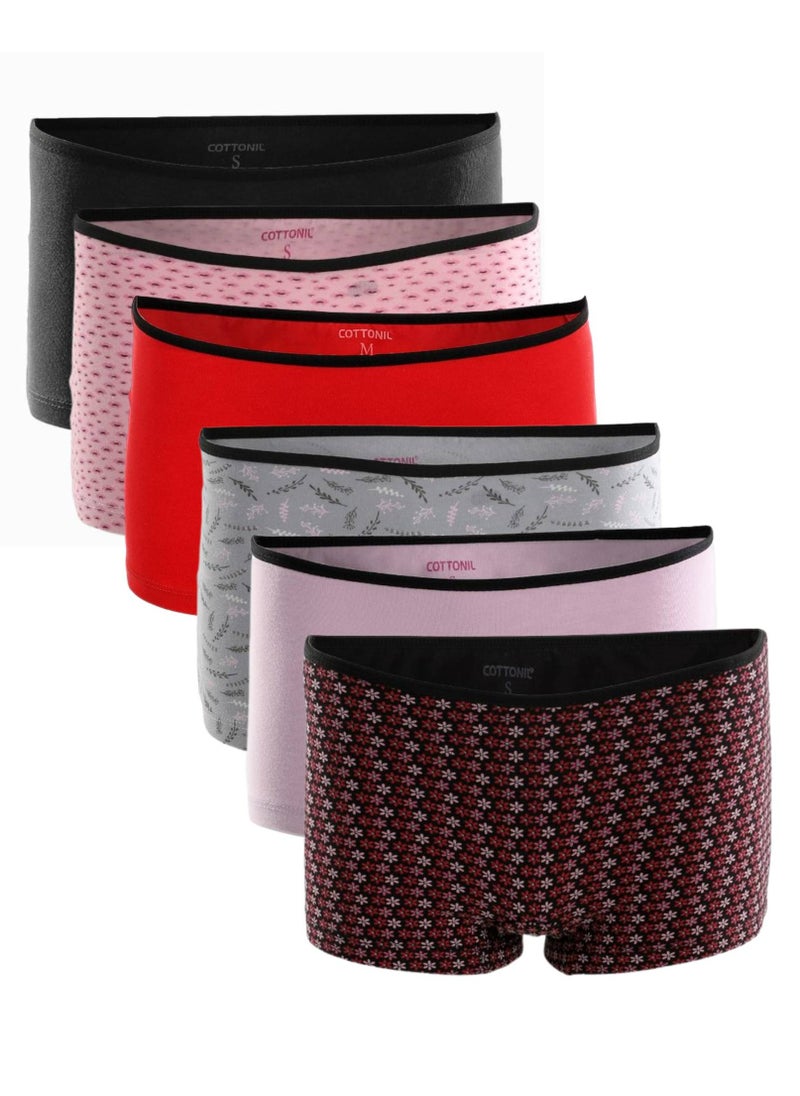 COTTONIL - Pack of 6 Cottonila Hot Short Underwear for Women - Image 1