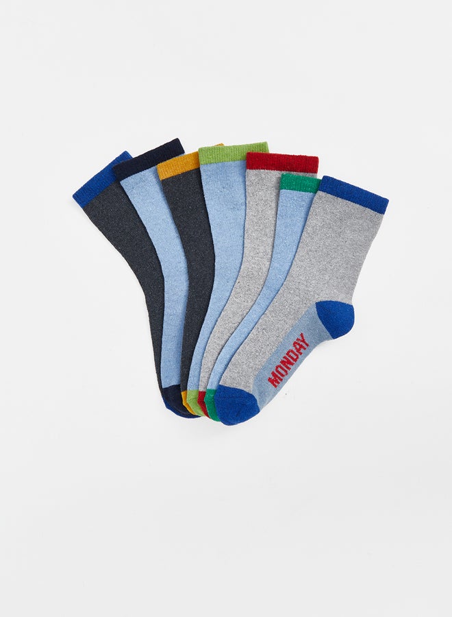 ال سي وايكيكي طقم ٧ جوارب أولادي منقوشة - Image 2