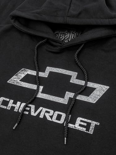 Tee Luv Chevrolet Logo Pull Over Hoodie Soft Touch Hoodie-LG Black - Image 2
