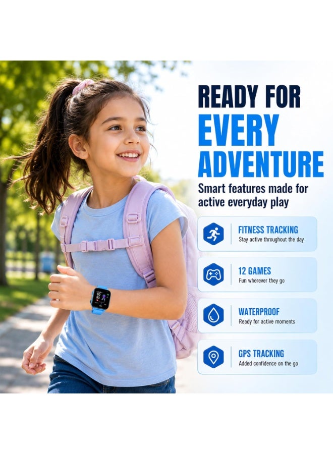 Hope Kids Smart Watch with SIM Card Calling, GPS Tracker, Camera & Touchscreen - Blue - Image 4