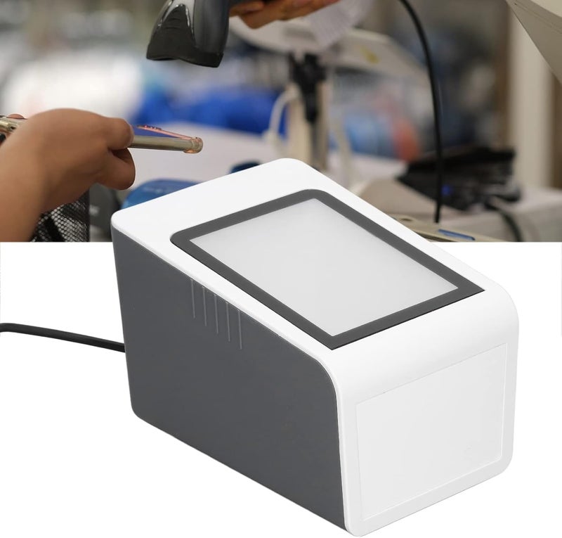 Desktop Barcode Scanner with Voice Prompts and Auto Identification - Hands Free USB Wired QR Code Reader Compatible with PC and POS Machine - Plug and Play Hardware - Image 3