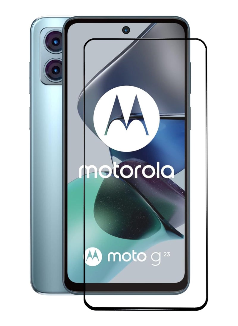 For Motorola Moto G23 Screen Protector – Premium Edge to Edge Tempered Glass, High Transparency, Delicate Touch, Anti-Explosion, Smooth Arc Edges, Easy Installation