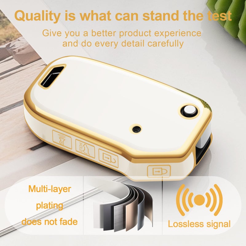 Tengare for Kia Key Fob Cover Flip Car Key Case fits K5 LX Seltos S LS Sorento Soul Sportage NIRO Forte LXS FE - Image 2
