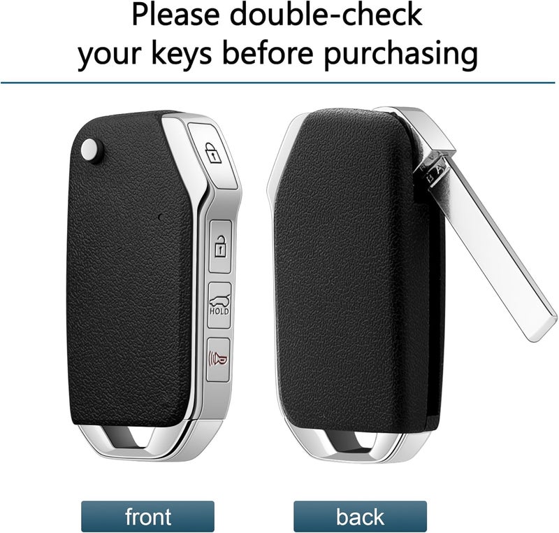 Tengare for Kia Key Fob Cover Flip Car Key Case fits K5 LX Seltos S LS Sorento Soul Sportage NIRO Forte LXS FE - Image 5