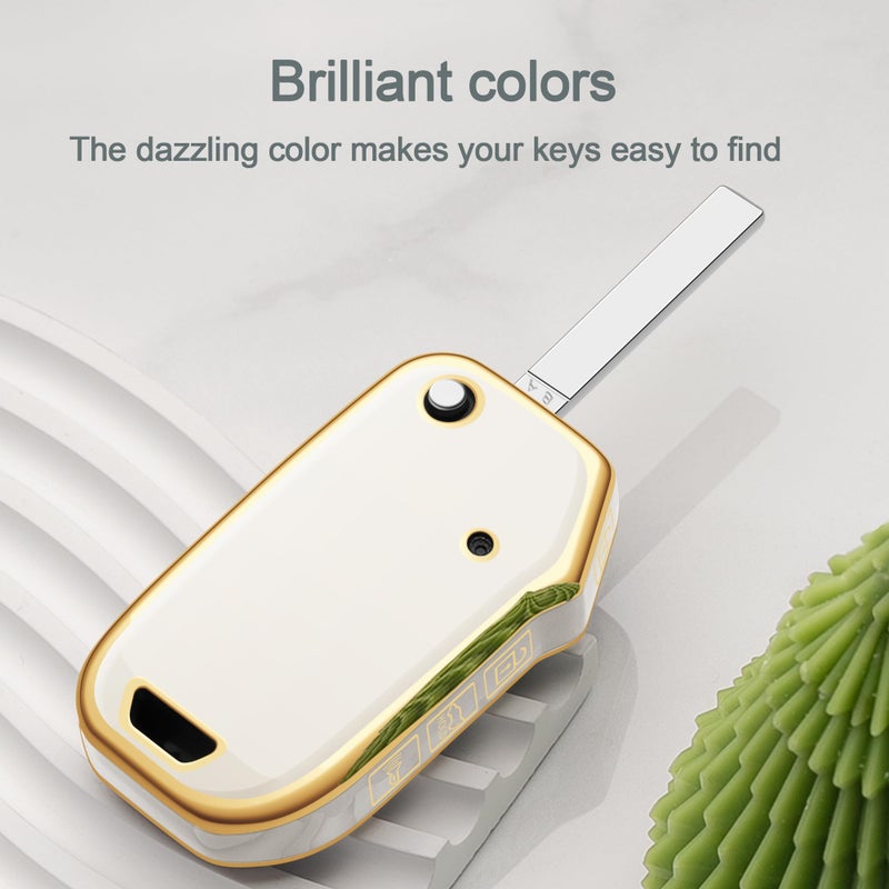 Tengare for Kia Key Fob Cover Flip Car Key Case fits K5 LX Seltos S LS Sorento Soul Sportage NIRO Forte LXS FE - Image 3