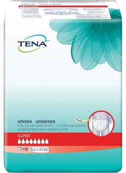 Tena Tena Incontinence Briefs, Super, XLarge 12 Count, Package may vary. 