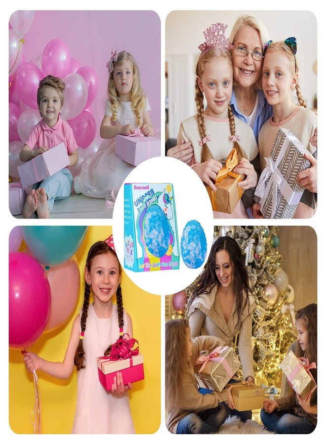 Beauwell Bath Bombs for Kids, XXXL Kids Bath Bombs with Surprise Inside Unicorns Gifts for Girls, Natural Organic Bubble Bath - Image 5