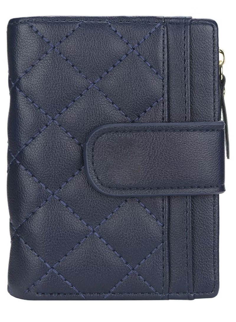 محافظ صغيرة للنساء حامل بطاقة ائتمان نحيف ذو شقين بسيط وجيب للعملات المعدنية بسحاب صغير - Image 1