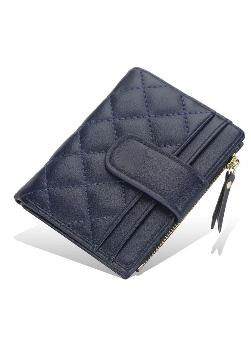 محافظ صغيرة للنساء حامل بطاقة ائتمان نحيف ذو شقين بسيط وجيب للعملات المعدنية بسحاب صغير - Image 2