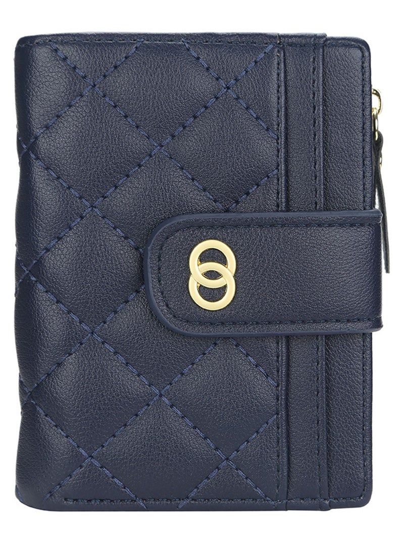 Rock Pow Small Wallets for Women Slim Bifold Credit Card Holder Minimalist Zipper Coin Pocket  - Image 1