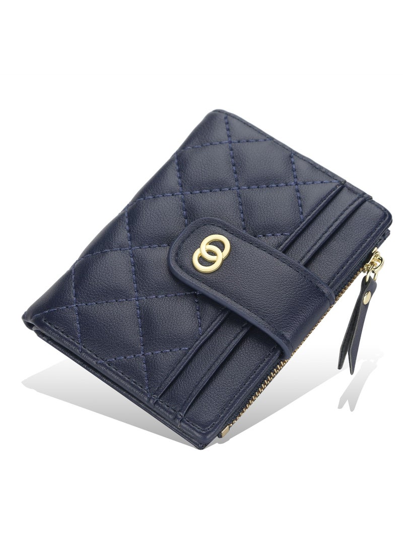 Rock Pow Small Wallets for Women Slim Bifold Credit Card Holder Minimalist Zipper Coin Pocket  - Image 2