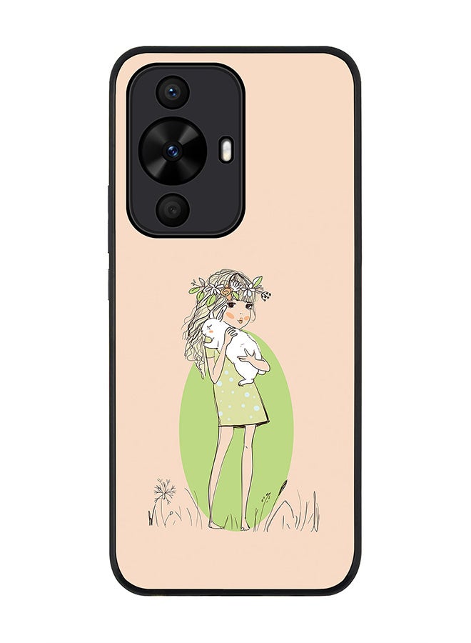 Stylizedd Rugged Black edge case for Huawei nova 12s / Huawei nova 11/ Huawei nova 12 Lite 4G, Slim fit Flexible Anti Drop Thin Cover - Bunny Cuddles - Image 1