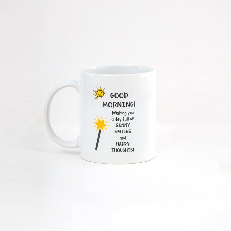 Clay Craft CC MM1 Swiss REZ1 Microwave Safe Coffee Mug with Good Morning Quote Pack of 2 - Image 2
