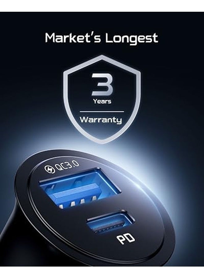 INIU 60W USB Car Charger | 30W USB-C + 30W USB-A Fast Charging Adapter, PD 3.0 & QC 4.0, Metal Car Charger - Image 4