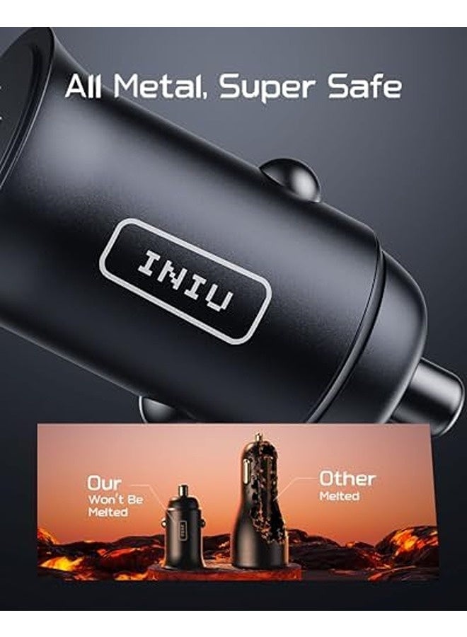 INIU 60W USB Car Charger | 30W USB-C + 30W USB-A Fast Charging Adapter, PD 3.0 & QC 4.0, Metal Car Charger - Image 5