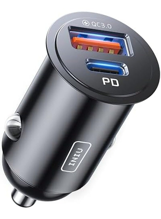 INIU 60W USB Car Charger | 30W USB-C + 30W USB-A Fast Charging Adapter, PD 3.0 & QC 4.0, Metal Car Charger - Image 1
