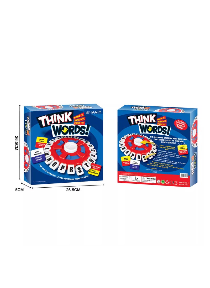 null - Think Words Game, Word Games, Fast-paced Family Board Game Learning Game for All, Board Game Tapple, Multiplayer Word Game, Choose A Category, Party Board Games - Image 1