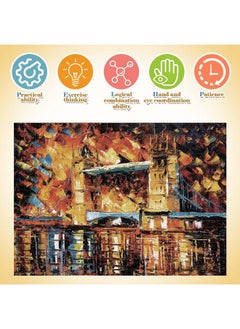 Joyshare Joyshare Jigsaw Puzzle,London Tower Bridge Jigsaw Puzzles 1000 Pieces for Adult, DIY Puzzles Educational Brain Challenge Games for Adults,Jigsaw Puzzle with Poster（50×70cm/27.55" x 19.68"）  - Image 4