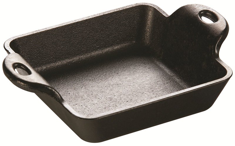 Lodge HMSS Heat Enhanced and Seasoned Cast Iron Mini Server, Square, 10-Ounce - Image 1