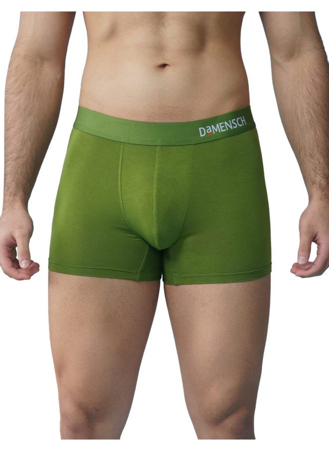 DaMENSCH DAMENSCH Men's Modal Trunks (Pack of 1) (Dam-POP-T-CA-L_Cactus_Green_L)  - Image 1