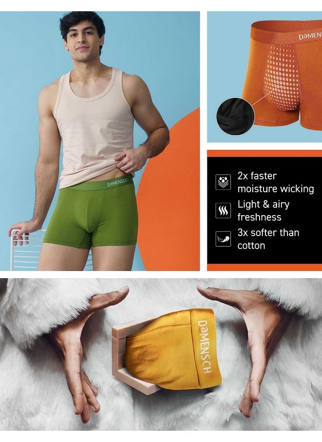 DaMENSCH DAMENSCH Men's Modal Trunks (Pack of 1) (Dam-POP-T-CA-L_Cactus_Green_L)  - Image 3