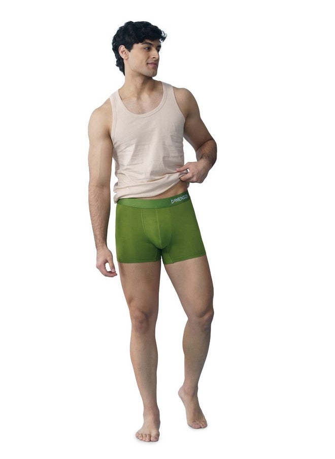 DaMENSCH DAMENSCH Men's Modal Trunks (Pack of 1) (Dam-POP-T-CA-L_Cactus_Green_L)  - Image 2