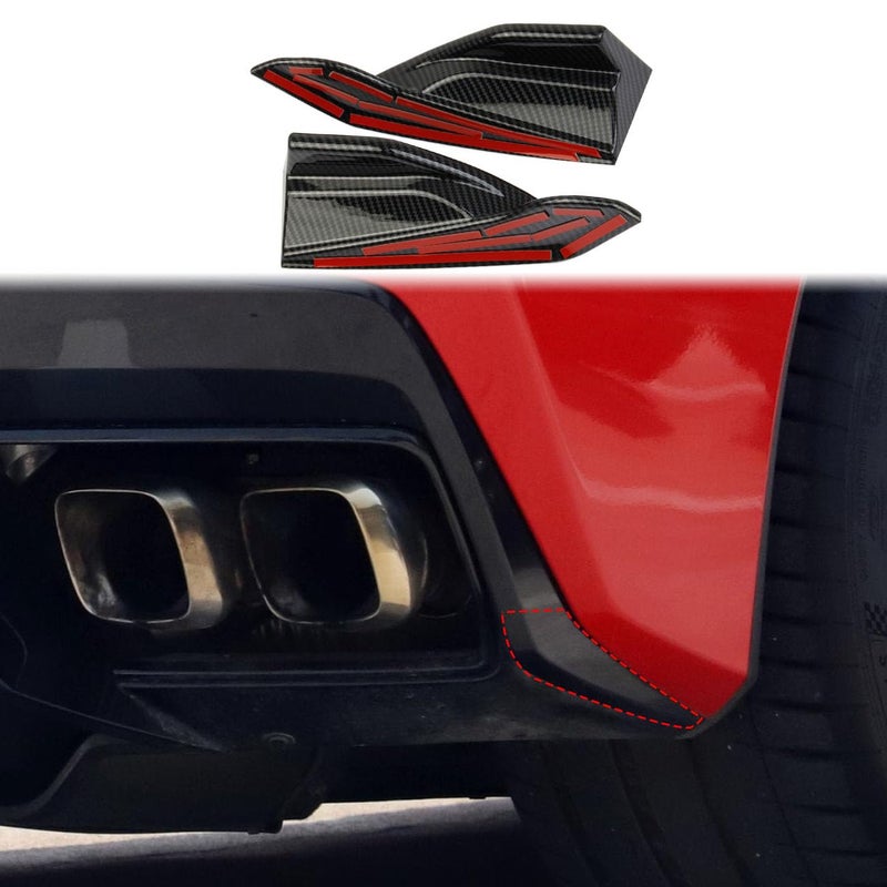 Carbon Fiber Pattern Rear Bumper Spoiler Bumpers Lip Diffuser Splitter Protector for Chevrolet Corvette C8 20202025