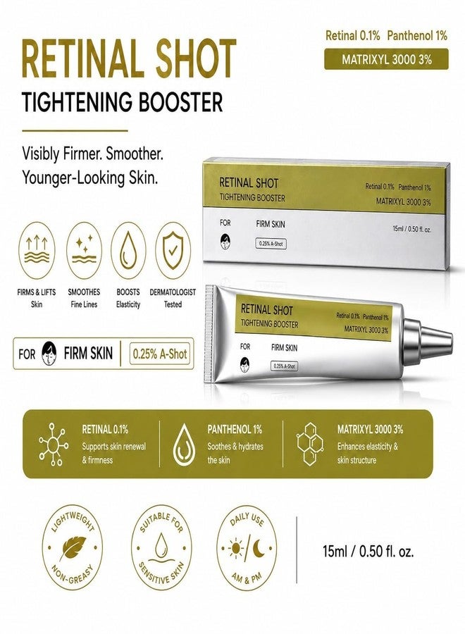 KANAKADHARA Retinal Shot Tightening Booster Serum, 0.1% Retinal with Matrixyl & Niacinamide, Anti-Ageing, for Wrinkles, Pores & Firm Skin, 15ml - Image 2