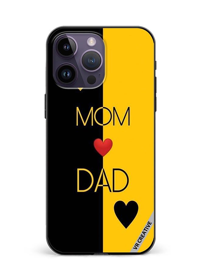 VR CREATIVE Protective Case Cover For Apple iPhone 15 Pro Mom Love Dad Design Multicolour - Image 1