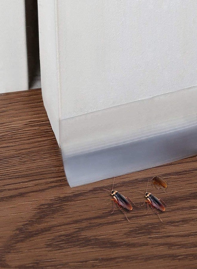 Delzon Door Seal Tape Window Strip Weather Silicon Dust Stopper Bottom Gap Filler Crack Filler Door Frame, Exterior Door Weather Stripping for Large Gap Cover-3 Meter - Image 3
