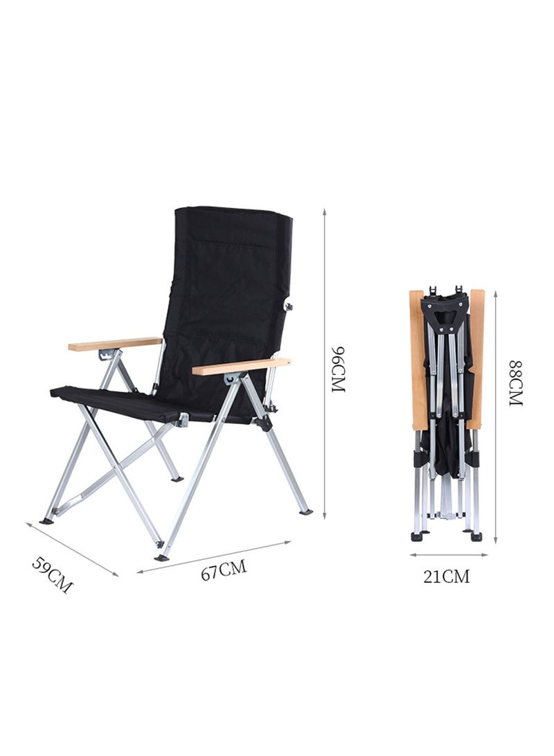 Arabest Camping Chair, Folding Camping Chairs for Adults with Armrests and Cup Holder and Carrying Bag, Lightweight Portable for Beach, Perfect for Caravan trips, BBQs, Garden, Picnic - Image 5