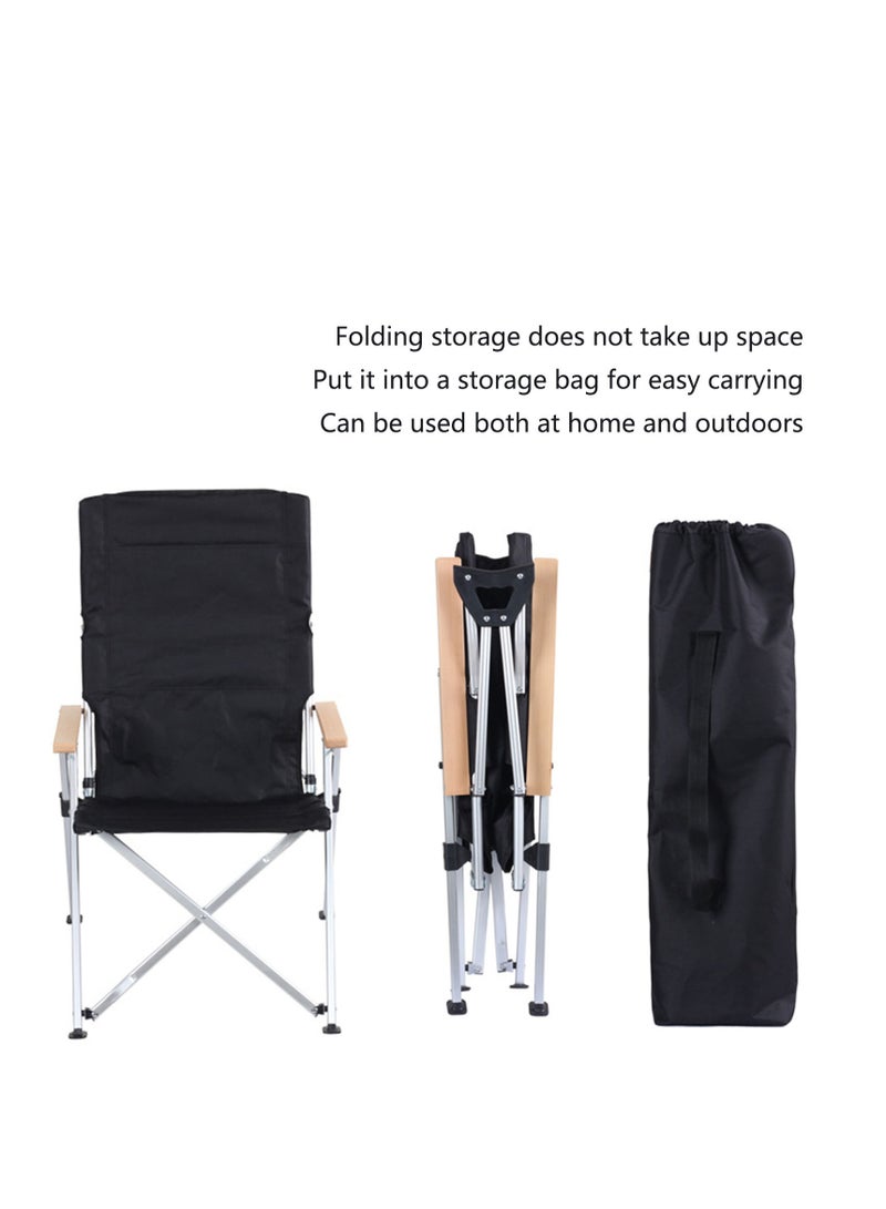 Arabest Camping Chair, Folding Camping Chairs for Adults with Armrests and Cup Holder and Carrying Bag, Lightweight Portable for Beach, Perfect for Caravan trips, BBQs, Garden, Picnic - Image 3