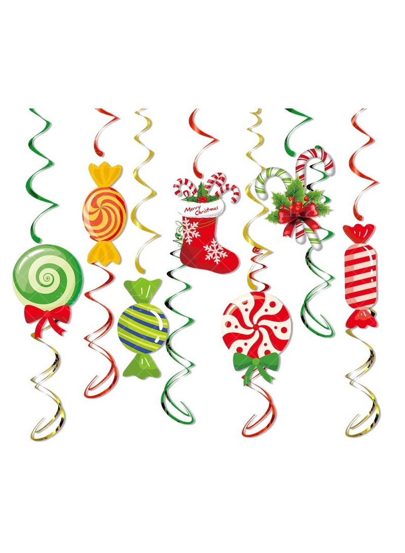 xozgdovg 8pcs sweater theme spiral hanging ornaments Christmas ball New Year decoration spiral hanging ornaments