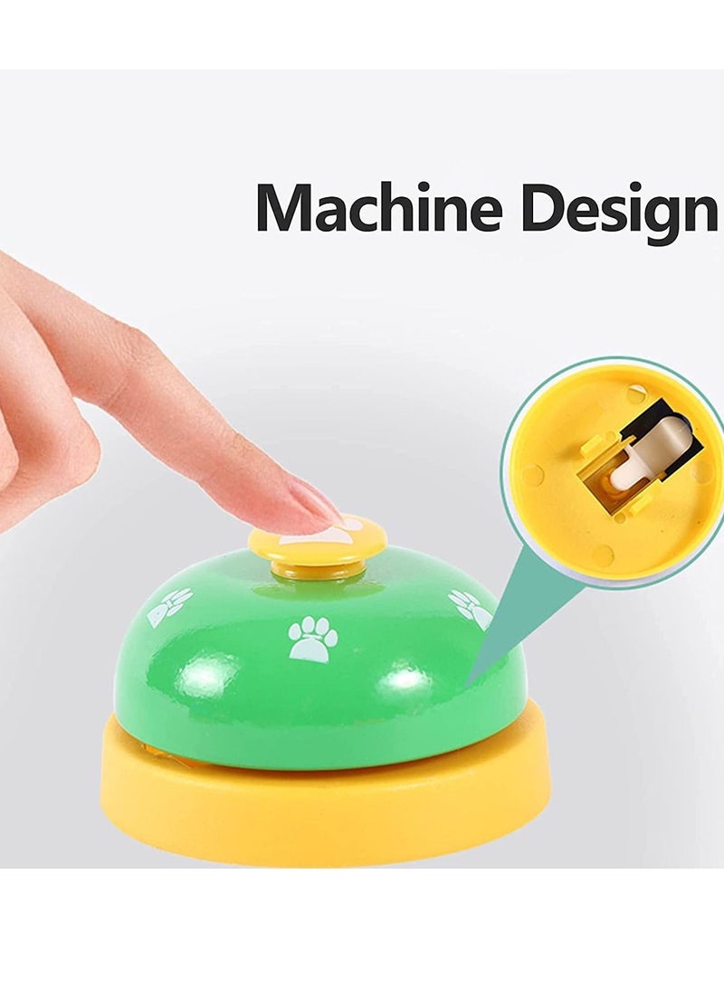 جرس تدريب الجراء والقطط على الحمام بنمط بصمة القدم للتواصل باللون الأخضر متعدد الألوان - Image 2