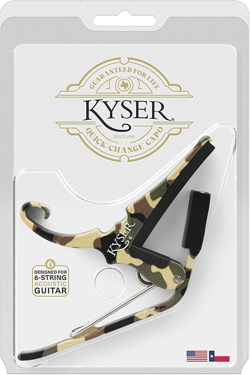 Kyser Musical Products Quick-Change Guitar Capo, KG6C2A, Camo 2.0 - For 6-String Acoustic Guitars, Made in USA, Quality, Strong, Lightweight, Quick & Easy Key Changes, Innovative, Perfect Fit - Image 4