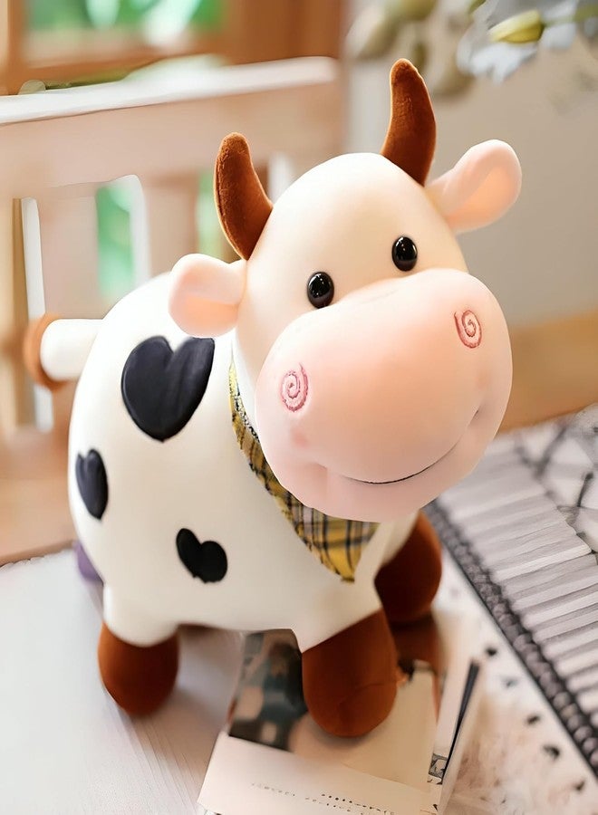 CHIRKUT Cow Soft Toys Pet Animal Adorable Standing Cow with Smiling Face Stuffed Animal Soft Doll Toy for Kids Soft Plush Stuff Toy | for Boys, Girls, Babies, Kids (COWW) - Image 1