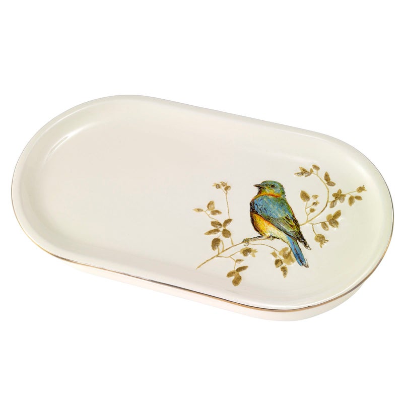 Avanti Linens Avanti Linens  Vanity Tray Decorative Countertop Accessories Nature Inspired Bathroom Decor Gilded Birds Collection 