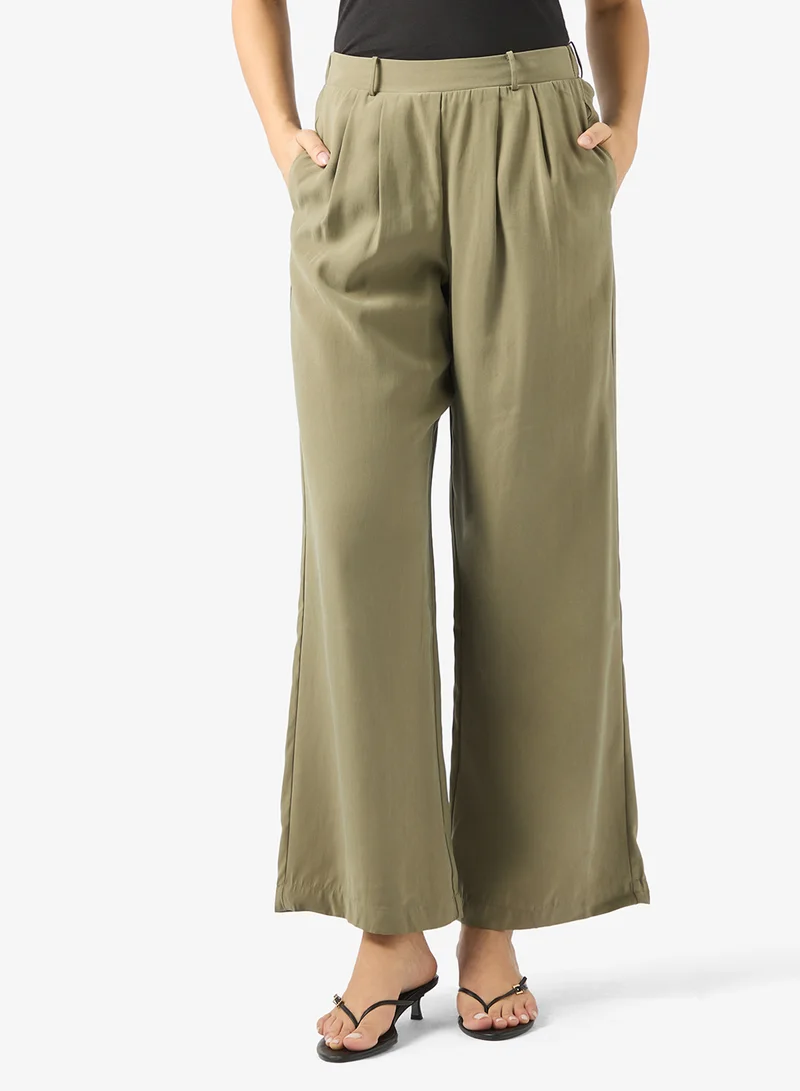 Regular Fit High Waist Pants