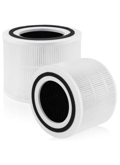 Core 300 Replacement Filter for LEVOIT Core 300 and Core 300s Air Purifier, 3-in-1 True HEPA Filter with Activated Carbon Pre-Filter, Compare to Part No. Core 300-RF, 2 Pack, White