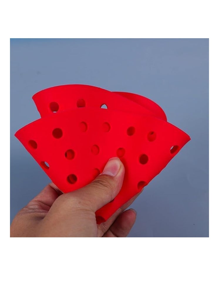 Durable Material Circular Air Fryer Basket Mat, Food Grade Universal Portable Silicone Pot Basket, Reusable No Stick Easy To Clean Pressure Cooker Pad for Home, BPA free - Image 3