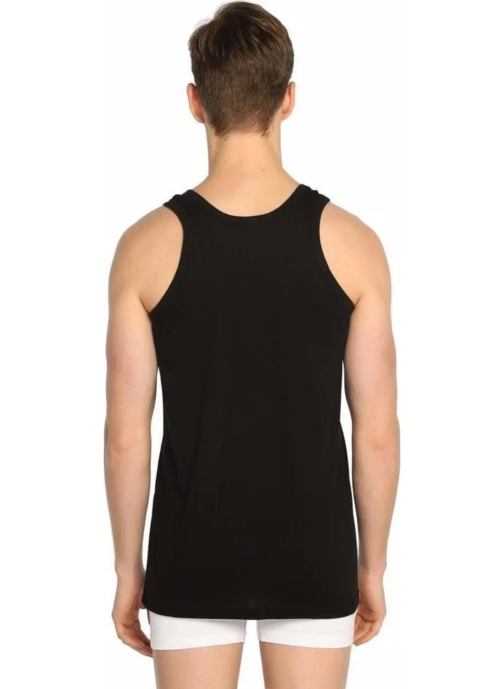 Seher Yıldızı 12 Pieces Men's Undershirts with Straps Colorful Classic Cotton