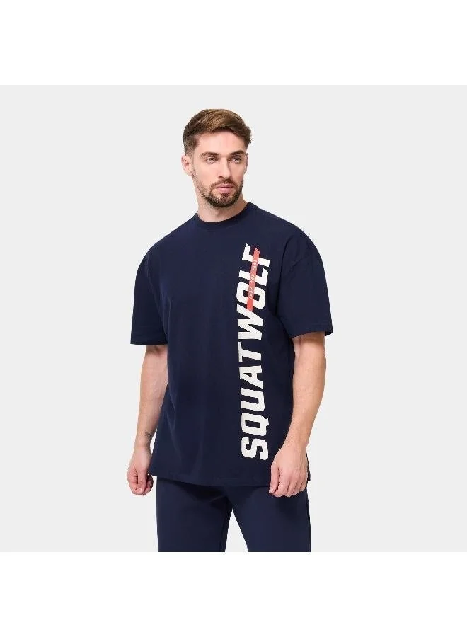 سكوات وولف تيشيرت جرافيك واسع من كور