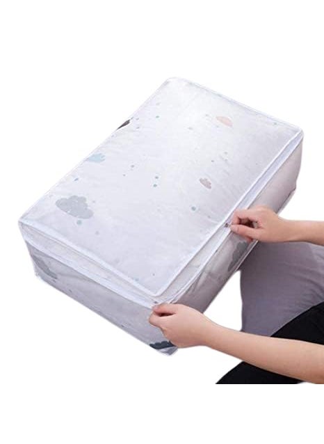 YEKDA YEKDA Blanket Storage bag Folding Organizer bag Washable Waterproof Transparent Blanket Pillow Luggage Breathable Closet Organizer Moisture Proof Mildew Proof Dust Proof 58 40 22 CM 2 Pcs  - Image 1
