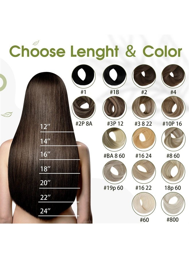 Clip in Hair Extensions Blonde Human Hair 14 Inch Ash Blonde Highlight Platinum Blonde Remy Clip in Hair Extensions Real Hair Double Wefted Clip in Real Human Hair Extensions 14 Inch 50g 5pcs