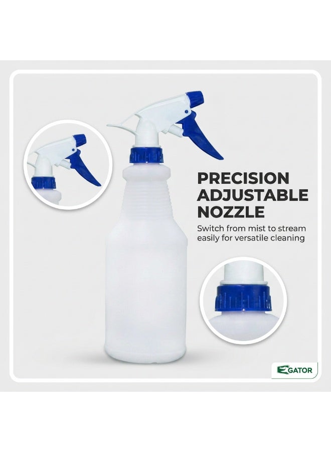Gator Plastic Spray Bottle 600ml Blue | Color-Coded Trigger Sprayer | Adjustable Nozzle | Chemical Resistant | Professional Cleaning & Disinfection Bottle - Image 4